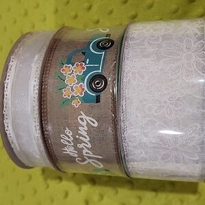 3 Rolls Kirkland/Member's Mark Wire-Edged Ribbon, 150 yds total